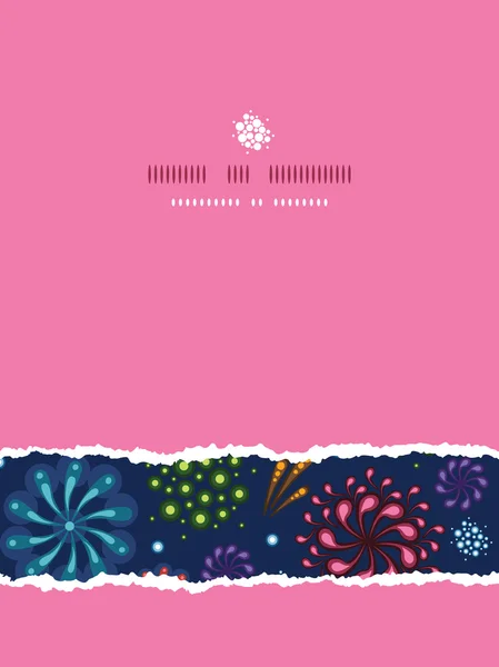 Holiday fireworks vertical torn seamless pattern background — Stock Vector