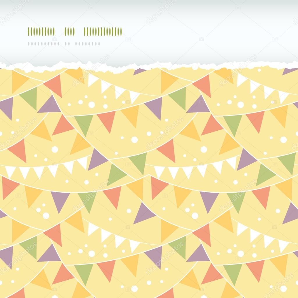 Party Decorations Bunting Horizontal Torn Seamless Pattern Background
