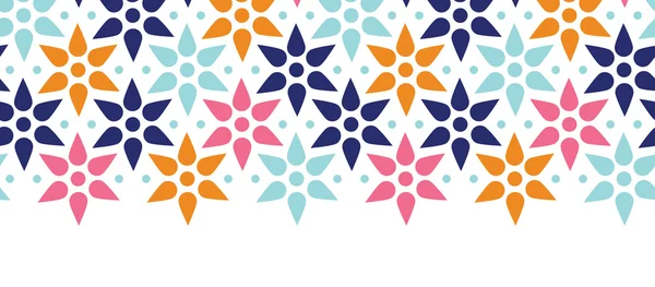 Abstraites étoiles colorées sans couture motif fond bordure horizontale — Image vectorielle