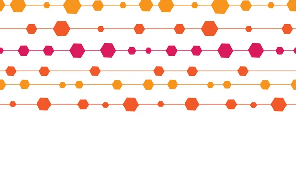 Abstracte kleurrijke strepen en shapes voor horizontale naadloze patroon achtergrond — Stockvector