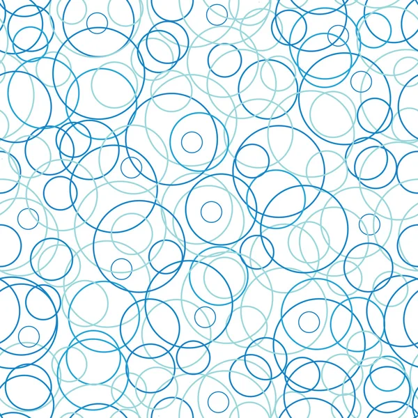 Astratto blu cerchi senza cuciture modello di sfondo — Vettoriale Stock
