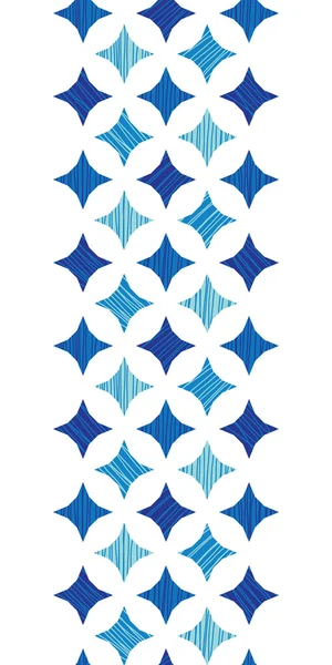 Azulejos de mármol azul borde vertical sin costuras patrón de fondo — Vector de stock