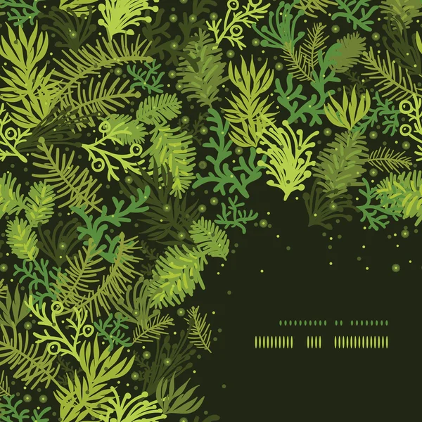 Evergreen christmas tree corner frame pattern background — Stock Illustration Evergreen christmas tree corner frame pattern background Royalty Free Stock Illustrations