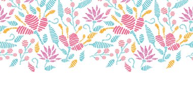 emboridered Bahçe yatay Dikişsiz desen arka plan sınırı