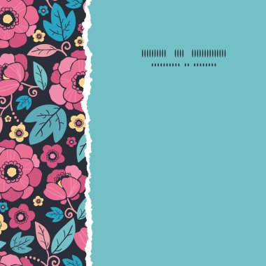 gece kimono çiçeği kare yırtılmış çerçeve Dikişsiz desen arka plan