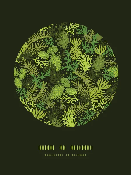 Вечнозеленые елки круга декора фон — стоковый вектор