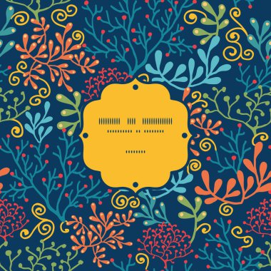 Dikişsiz desen arka plan koyu bitkiler çerçeve