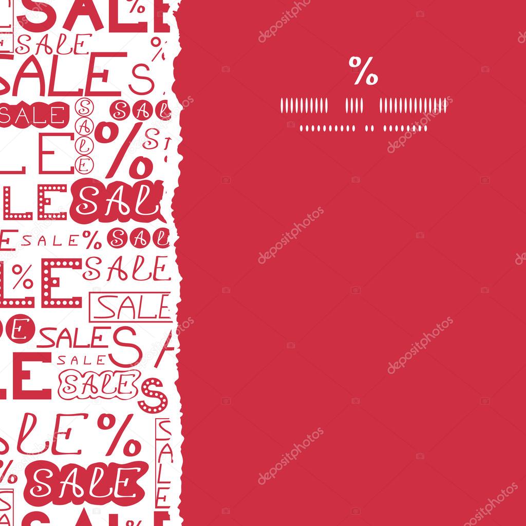 Sale seamless pattern square torn frame background