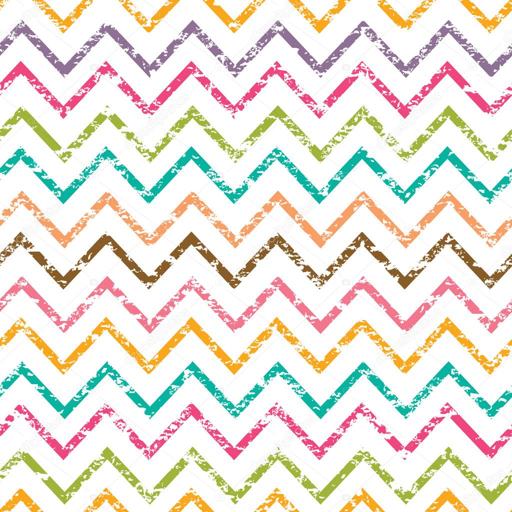 Colorful grunge chevron seamless pattern background