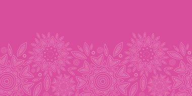 Pembe soyut çiçek doku yatay Dikişsiz desen arka plan