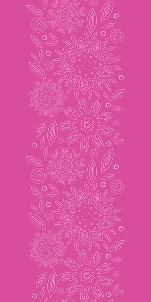 Pink abstract flowers texture vertical seamless pattern background — Stock Vector