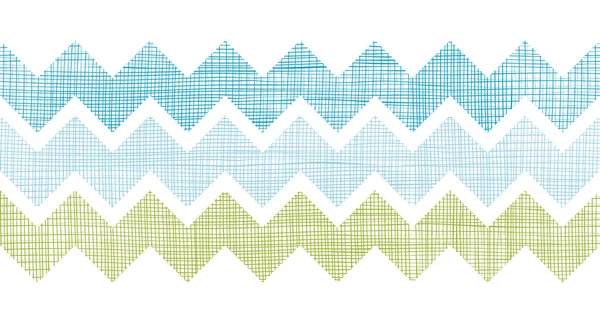 Fabric textured chevron stripes horizontal seamless pattern background — Stock Vector