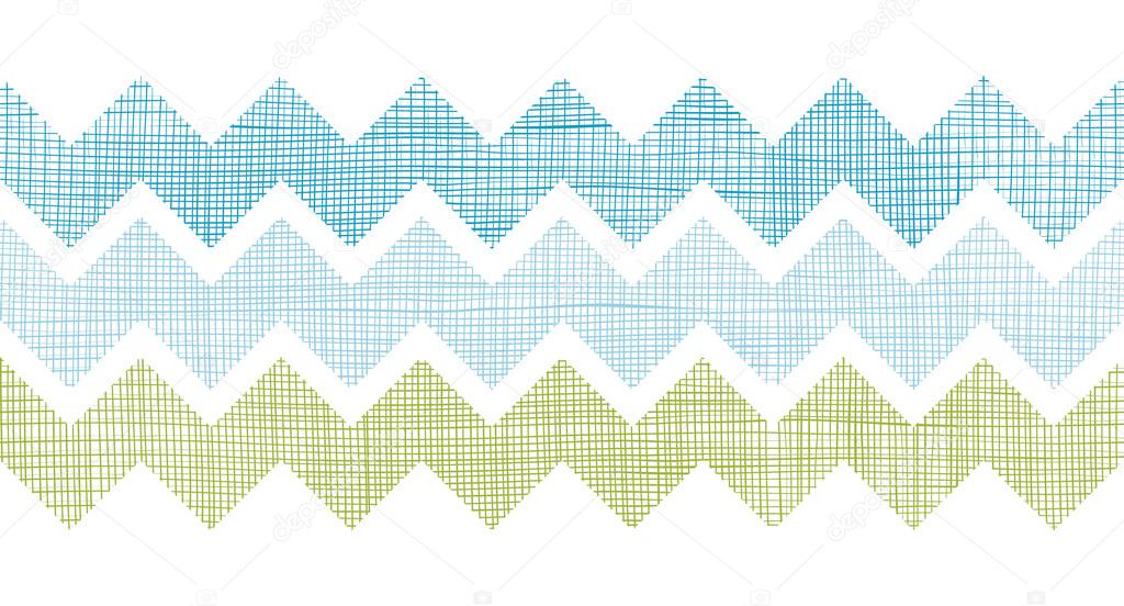 Fabric textured chevron stripes horizontal seamless pattern background