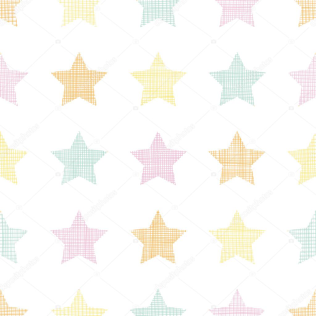 Stars textile textured pastel seamless pattern background