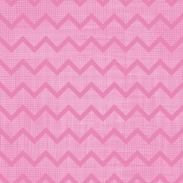 Pink fabric textured chevron stripes seamless pattern background — Stock Vector