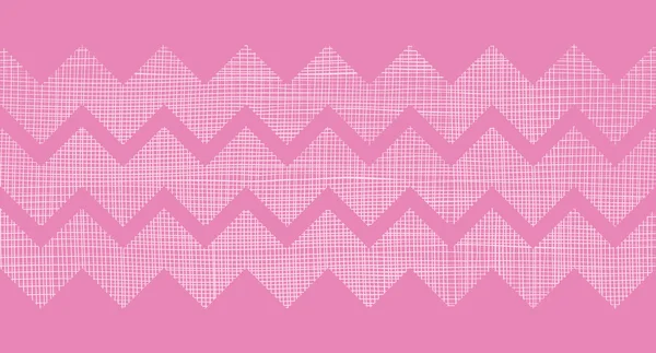 Tela rosa textura chevron rayas horizontal sin costura patrón de fondo — Vector de stock