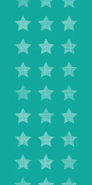 Estrellas textil texturizado verde vertical sin costura patrón de fondo — Vector de stock