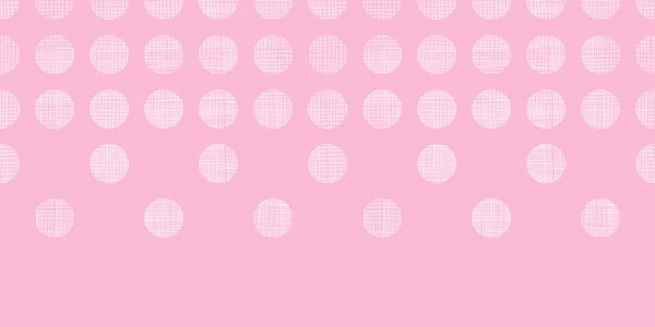 Abstrakt rosa textil prickar horisontella sömlös bakgrund — Stock vektor