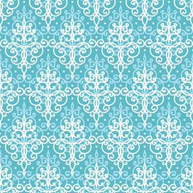 hafif mavi swirls damask Dikişsiz desen arka plan