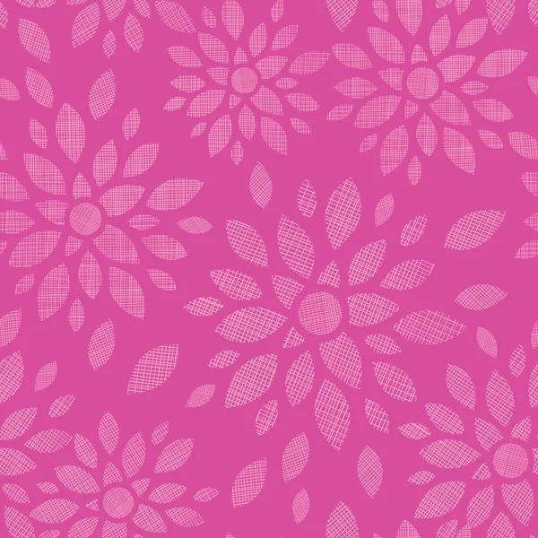 Abstract textile flowers pink seamless pattern background — Stock Vector