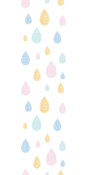 Abstract textile colorful rain drops vertical seamless pattern background — Stock Vector