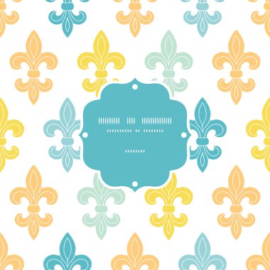 Tanrı ve kesintisiz mavi zambak çerçeve arka plan deseni