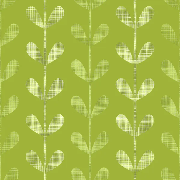 Abstract textile green vines leaves seamless pattern background — Stock Vector