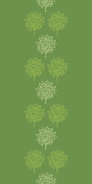 Arbres verts rayures vertical sans couture motif arrière-plan — Image vectorielle