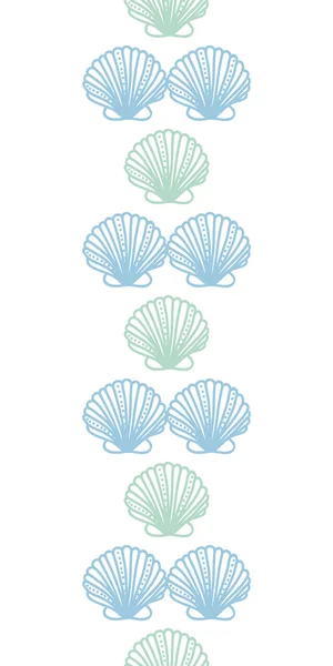 Rayas de conchas marinas abstractas fondo de patrón sin costura vertical — Vector de stock