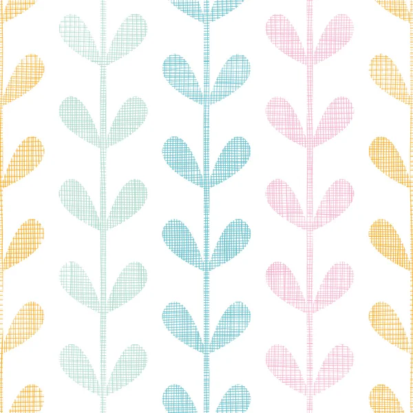 Abstract textile colorful vines leaves seamless pattern background — Stock Vector