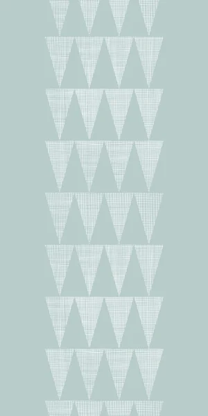 Abstract silver gray fabric textured triangles vertical seamless pattern background — Stock Vector