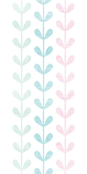 Abstracto textil coloridas vides hojas verticales sin costura patrón de fondo — Archivo Imágenes Vectoriales