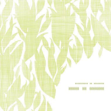 groene bladeren textiel textuur frame hoek patroon achtergrond