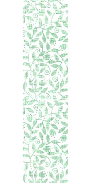 Leaves and swirls textile vertical seamless pattern background — Stock Vector