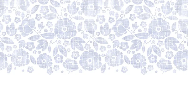 Têxtil roxo flores textura horizontal sem costura fundo padrão — Vetor de Stock