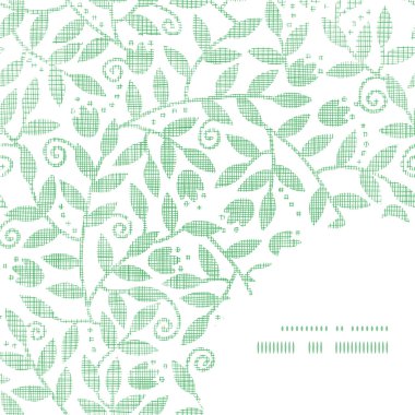 yaprakları ve swirls Tekstil çerçeve köşe desen arka plan