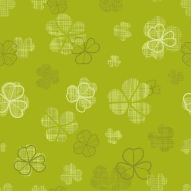 Yeşil yonca Tekstil doku Dikişsiz desen arka plan