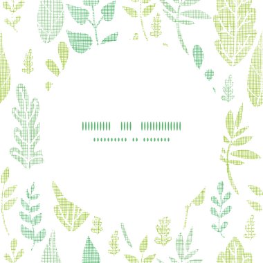 Tekstil dokulu bahar yaprakları çerçeve Dikişsiz desen arka orta