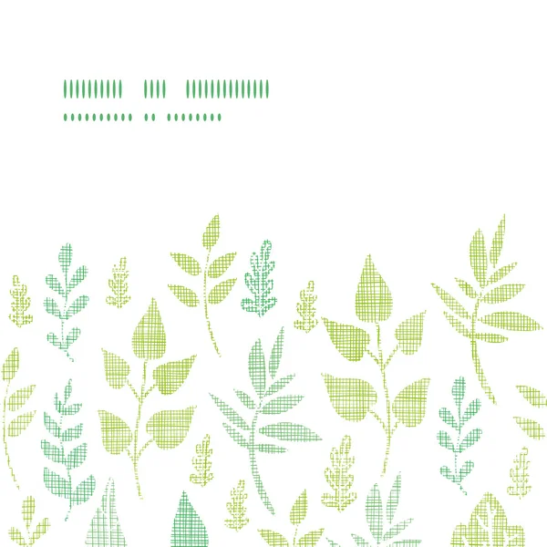 纺织纹理春叶水平框架无缝图案背景 — 图库矢量图片