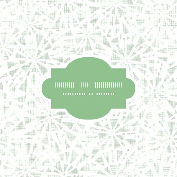 緑の抽象的な三角形繊維テクスチャ フレームのシームレスなパターンの背景 — ストックベクタ