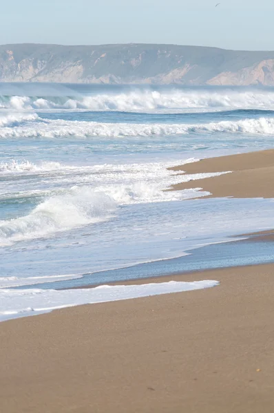 Vertical of waves crashing on northern california coast — Stock Photo, Image