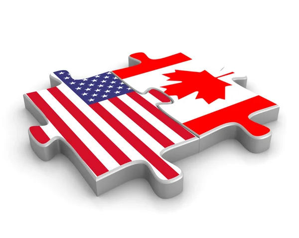 Canadian American union — Stock Photo, Image
