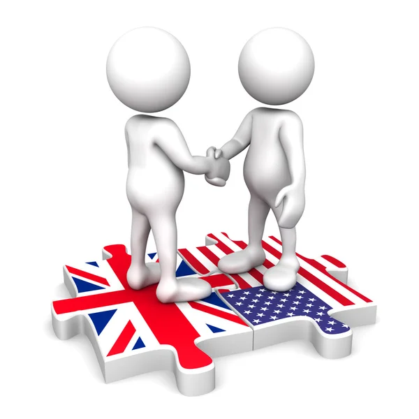 British - American partnership — Stock Photo, Image
