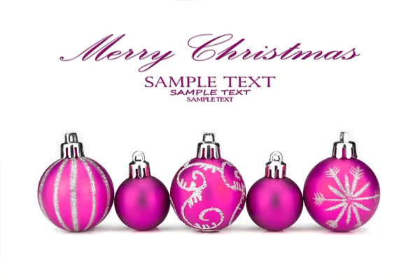 Pink Christmas Baubles — Stock Photo, Image