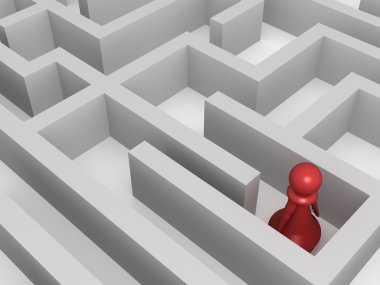 labirent içinde kaybolmuş