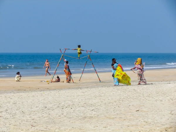Strand i Goa, Indien, 2011 - Stock-foto