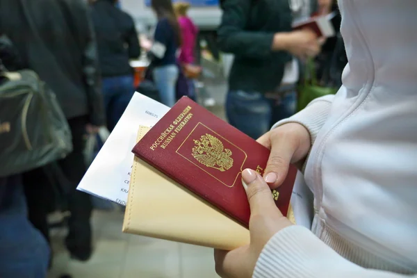 Russisch paspoort — Stockfoto