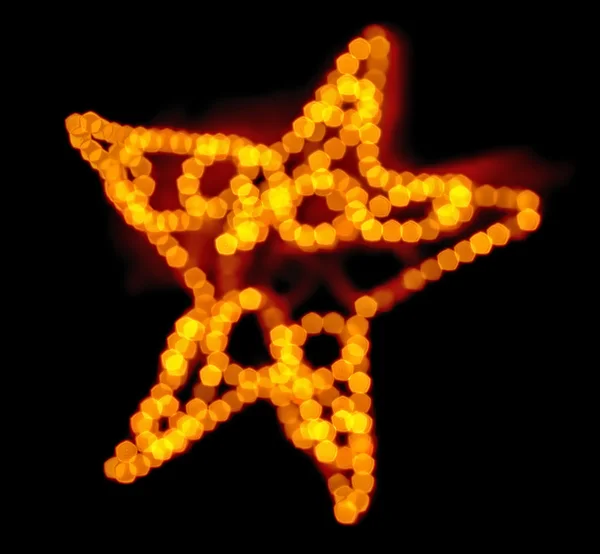 A fókusz tündér fény karácsonyi csillag Jogdíjmentes Stock Fotók