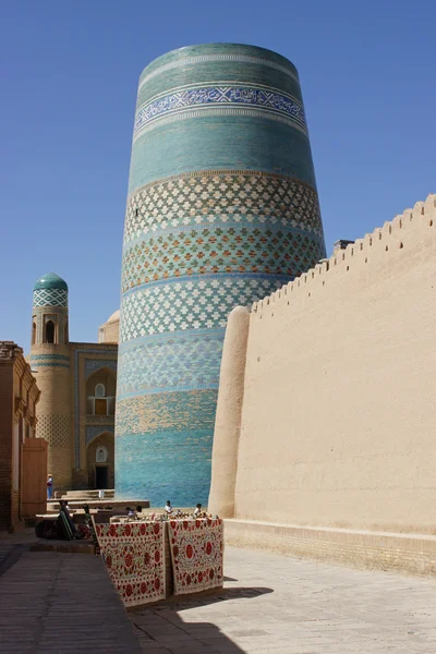 Minaret kalta moll, khiva, uzbekistan — Stockfoto