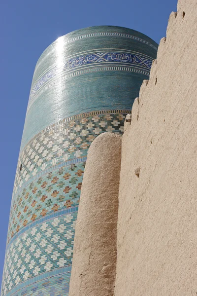 Minarett kalta minor, Chiwa, Usbekistan — Stockfoto